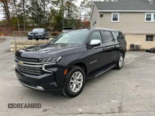 2023 Chevrolet Suburban Premier с VIN 1GNSKFKD5PR474612, выставлен на аукционе Copart как лот 90396045 с пробегом 67 130 миль миль и На запчасти • Non repairable. История ставок и продаж доступна на DreamBid. Изображение 1.