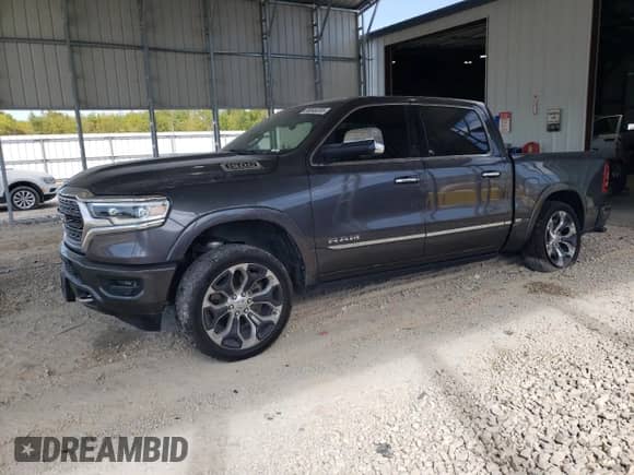 2019 Ram 1500 Limited z VIN 1C6SRFHT5KN619660, wystawiony jako Copart lot #85846335 z przebiegiem 120 427 mil mil oraz Szkoda całkowita • Salvage title. Historia ofert i sprzedaży dostępna na DreamBid. Obrazek 1.