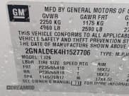 ✅ 2017 Chevrolet Equinox Premier • VIN: 2GNALDEK4H1527706 • Lot: 43184086. Listed on IAAI with 83,961 mi. Free auction sales archive from the USA and detailed vehicle history report at DreamBid. Image 9.