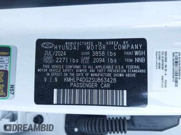 ✅ 2025 Hyundai Elantra Limited • VIN: KMHLP4DG2SU863428 • Lot: 43470613. Wystawiony na IAAI z przebiegiem 21 184 mil. Bezpłatny archiwum sprzedaży aukcyjnych z USA i szczegółowy raport historii pojazdu na DreamBid. Zdjęcie 9.