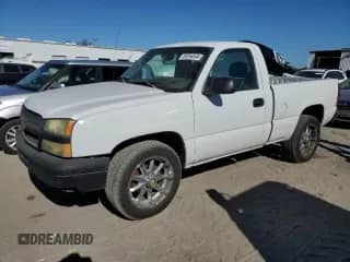 2004 Chevrolet Silverado 1500 Work Truck z VIN 1GCEK14V84Z189042, wystawiony jako Copart lot #81054544 z przebiegiem 149 878 mil mil oraz Szkoda całkowita • Salvage title. Historia ofert i sprzedaży dostępna na DreamBid. Obrazek 1.