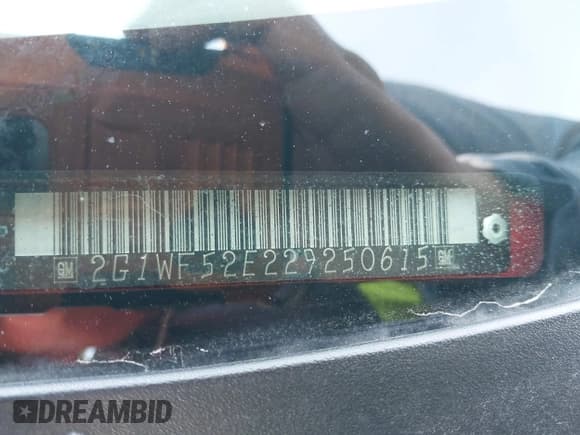 ✅ 2002 Chevrolet Impala • VIN: 2G1WF52E229250615 • Lot: 42931260. Wystawiony na IAAI z przebiegiem 227 219 mil. Bezpłatny archiwum sprzedaży aukcyjnych z USA i szczegółowy raport historii pojazdu na DreamBid. Zdjęcie 9.