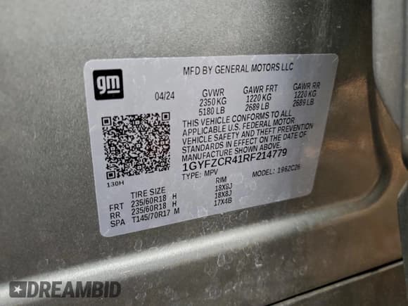 ✅ 2024 Cadillac XT4 FWD Premium Luxury • VIN: 1GYFZCR41RF214779 • Lot: 94327855. Wystawiony na Copart z przebiegiem 36 377 mil. Bezpłatny archiwum sprzedaży aukcyjnych z USA i szczegółowy raport historii pojazdu na DreamBid. Zdjęcie 12.