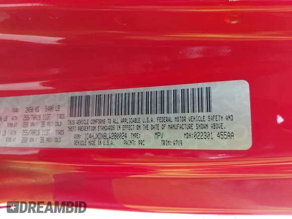 ✅ 2020 Jeep Wrangler Unlimited Sport S • VIN: 1C4HJXDN8LW280024 • Лот: 42502309. Опубликован ранее на IAAI с пробегом 57 193 миль. Бесплатный доступ к архиву аукционных продаж из США и подробный отчёт об истории автомобиля на DreamBid. Изображение 9.