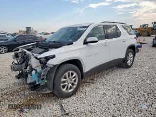2019 Chevrolet Traverse LT Cloth z VIN 1GNERGKW8KJ233201, wystawiony jako Copart lot #69473025 z przebiegiem 66 761 mil mil oraz Szkoda całkowita • Salvage title. Historia ofert i sprzedaży dostępna na DreamBid. Obrazek 1.