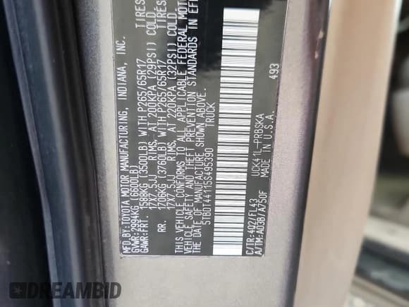 ✅ 2006 Toyota Tundra Limited • VIN: 5TBDT48166S536544 • Лот: 87265405. Опубликован ранее на Copart с пробегом 178 966 миль. Бесплатный доступ к архиву аукционных продаж из США и подробный отчёт об истории автомобиля на DreamBid. Изображение 12.