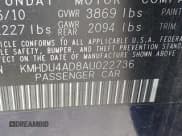 ✅ 2010 Hyundai Elantra GLS • VIN: KMHDU4AD8AU022736 • Lot: 42834797. Listed on IAAI with 165,068 mi. Free auction sales archive from the USA and detailed vehicle history report at DreamBid. Image 9.