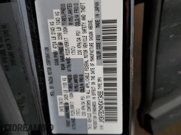 ✅ 2021 Mazda CX-5 Touring • VIN: JM3KFBCM4M0413456 • Lot: 92471105. Wystawiony na Copart z przebiegiem 42 432 mil. Bezpłatny archiwum sprzedaży aukcyjnych z USA i szczegółowy raport historii pojazdu na DreamBid. Zdjęcie 14.