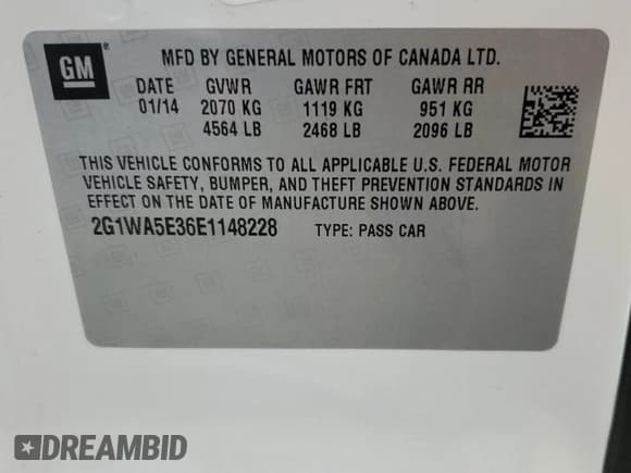 ✅ 2014 Chevrolet Impala LS • VIN: 2G1WA5E36E1148228 • Лот: 74498394. Опубликован ранее на Copart с пробегом 94 959 миль. Бесплатный доступ к архиву аукционных продаж из США и подробный отчёт об истории автомобиля на DreamBid. Изображение 14.