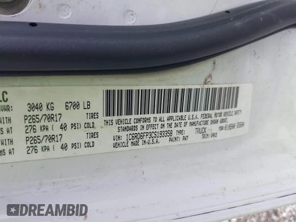 ✅ 2012 Ram 1500 ST • VIN: 1C6RD6FP3CS193358 • Lot: 43111434. Wystawiony na IAAI z przebiegiem 238 618 mil. Bezpłatny archiwum sprzedaży aukcyjnych z USA i szczegółowy raport historii pojazdu na DreamBid. Zdjęcie 9.