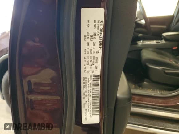 ✅ 2012 Dodge Durango SXT • VIN: 1C4RDJAG2CC153902 • Lot: 93253585. Listed on Copart with 192,180 mi. Free auction sales archive from the USA and detailed vehicle history report at DreamBid. Image 13.