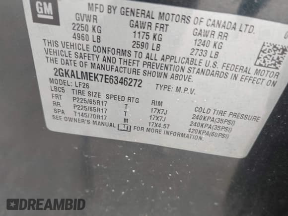 ✅ 2014 GMC Terrain SLE • VIN: 2GKALMEK7E6346272 • Лот: 43024905. Опубликован ранее на IAAI с пробегом 150 311 миль. Бесплатный доступ к архиву аукционных продаж из США и подробный отчёт об истории автомобиля на DreamBid. Изображение 9.