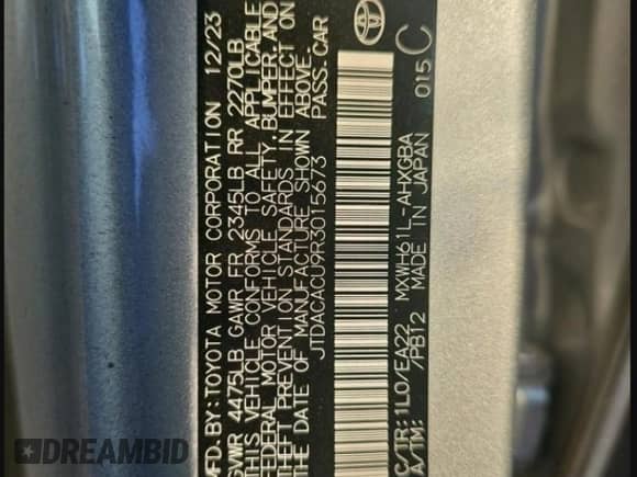 2024 Toyota Prius SE z VIN JTDACACU9R3015673, wystawiony jako Copart lot #81880685 z przebiegiem 37 948 mil mil oraz Szkoda całkowita • Salvage title. Historia ofert i sprzedaży dostępna na DreamBid. Obrazek 12.