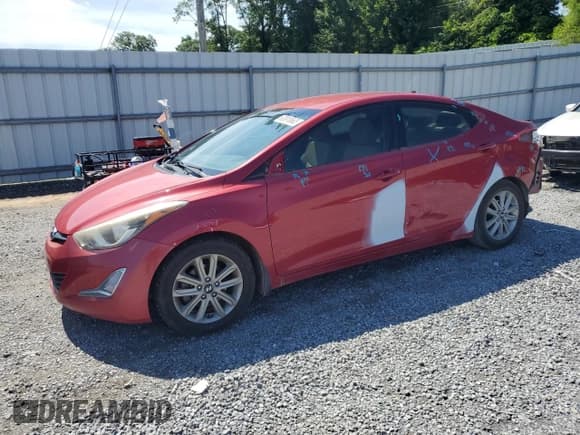 ✅ 2015 Hyundai Elantra SE • VIN: KMHDH4AE4FU320852 • Lot: 60910665. Listed on Copart with 167,060 mi. Free auction sales archive from the USA and detailed vehicle history report at DreamBid. Image 1.