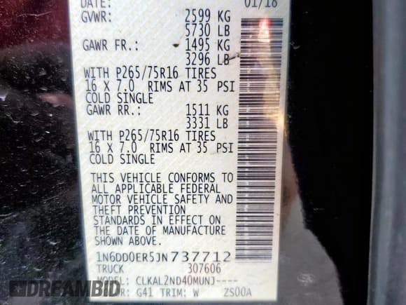 ✅ 2018 Nissan Frontier Desert Runner • VIN: 1N6DD0ER5JN737712 • Lot: 67669605. Listed on Copart with 47,854 mi. Free auction sales archive from the USA and detailed vehicle history report at DreamBid. Image 12.