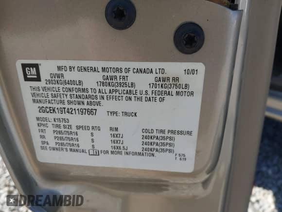 2002 Chevrolet Silverado 1500 LS с VIN 2GCEK19T421197667, выставлен на аукционе IAAI как лот 43621046 с пробегом 215 058 миль миль и . История ставок и продаж доступна на DreamBid. Изображение 9.