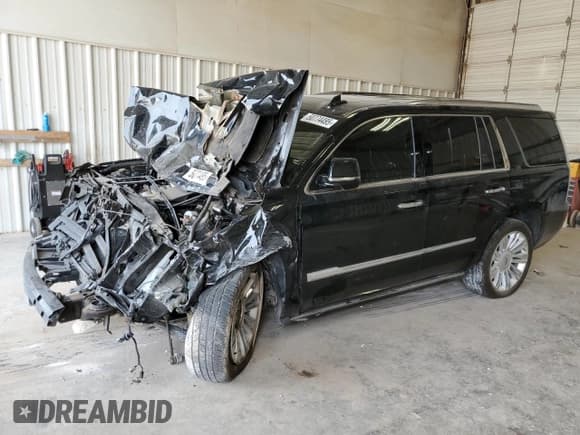 ✅ 2018 Cadillac Escalade Platinum • VIN: 1GYS3DKJ9JR169843 • Лот: 50774495. Опубликован ранее на Copart с пробегом 99 452 миль. Бесплатный доступ к архиву аукционных продаж из США и подробный отчёт об истории автомобиля на DreamBid. Изображение 1.