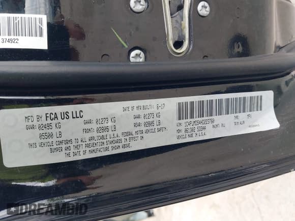 ✅ 2017 Jeep Cherokee Limited • VIN: 1C4PJMDS4HD223760 • Лот: 42300398. Опубликован ранее на IAAI с пробегом 85 981 миль. Бесплатный доступ к архиву аукционных продаж из США и подробный отчёт об истории автомобиля на DreamBid. Изображение 9.