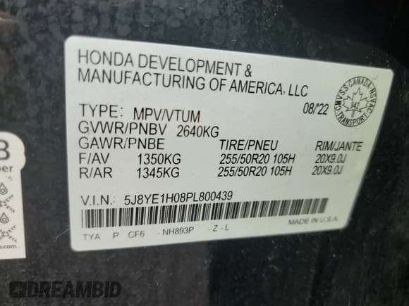 ✅ 2023 Acura MDX w/A-Spec Package • VIN: 5J8YE1H08PL800439 • Lot: 71857835. Wystawiony na Copart z przebiegiem 110 520 mil. Bezpłatny archiwum sprzedaży aukcyjnych z USA i szczegółowy raport historii pojazdu na DreamBid. Zdjęcie 13.