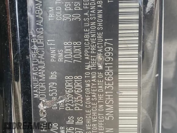 ✅ 2008 Hyundai Santa Fe SE • VIN: 5NMSH13E68H199971 • Lot: 70246384. Listed on Copart with 296,278 mi. Free auction sales archive from the USA and detailed vehicle history report at DreamBid. Image 13.