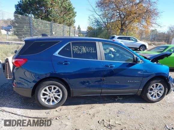 ✅ 2021 Chevrolet Equinox LT • VIN: 2GNAXUEVXM6121957 • Lot: 43590694. Listed on IAAI with 55,483 mi. Free auction sales archive from the USA and detailed vehicle history report at DreamBid. Image 13.