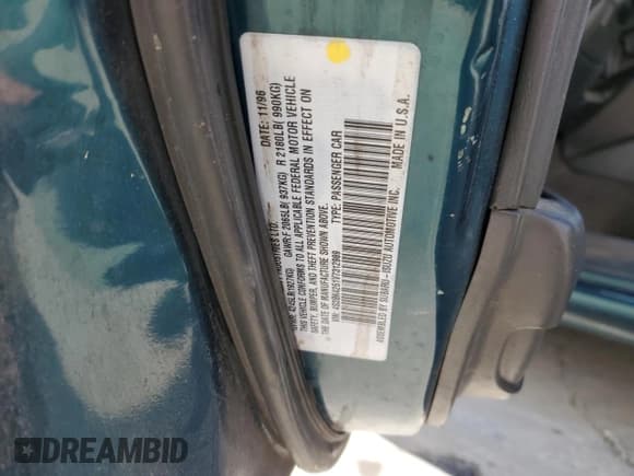 ✅ 1997 Subaru Legacy Brighton • VIN: 4S3BK4251V7312989 • Lot: 46078535. Wystawiony na Copart z przebiegiem 215 154 mil. Bezpłatny archiwum sprzedaży aukcyjnych z USA i szczegółowy raport historii pojazdu na DreamBid. Zdjęcie 12.