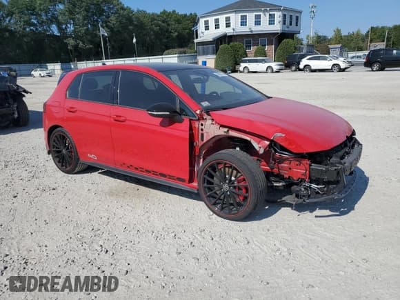 ✅ 2023 Volkswagen Golf GTI 40th Anniversary Edition • VIN: WVW8A7CD2PW205947 • Lot: 69680744. Listed on Copart with 13,870 mi. Free auction sales archive from the USA and detailed vehicle history report at DreamBid. Image 4.
