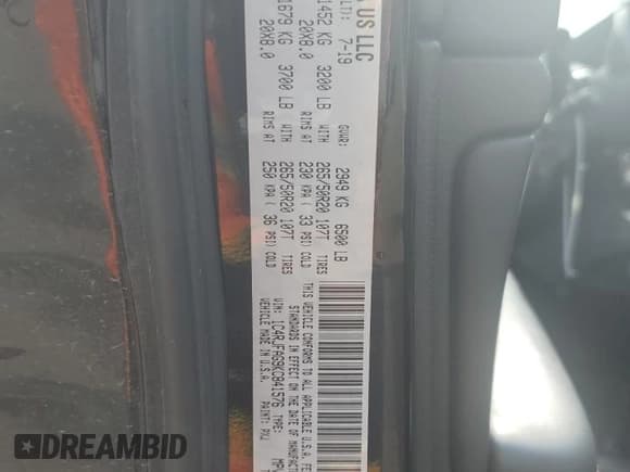 ✅ 2019 Jeep Grand Cherokee Laredo E • VIN: 1C4RJFAG9KC841576 • Lot: 63260565. Wystawiony na Copart z przebiegiem 230 418 mil. Bezpłatny archiwum sprzedaży aukcyjnych z USA i szczegółowy raport historii pojazdu na DreamBid. Zdjęcie 13.