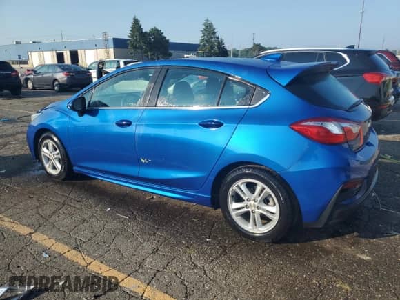 2017 Chevrolet Cruze LT with VIN 3G1BE6SM5HS524531, listed as a Copart auction lot 68834415 with 68,375 mi miles and Clean title. Bid and sale history available at DreamBid. Image 2.