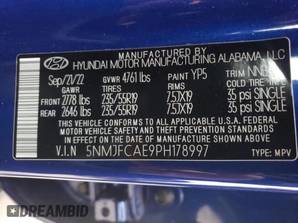 ✅ 2023 Hyundai Tucson SEL • VIN: 5NMJFCAE9PH178997 • Lot: 39924933. Wystawiony na Copart z przebiegiem 4 994 mil. Bezpłatny archiwum sprzedaży aukcyjnych z USA i szczegółowy raport historii pojazdu na DreamBid. Zdjęcie 13.