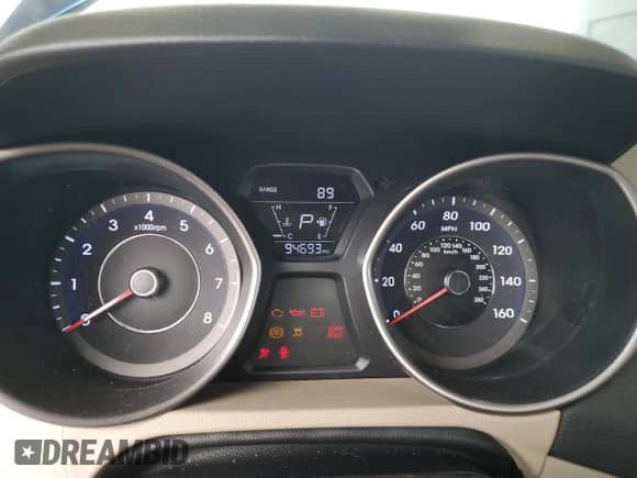 2016 Hyundai Elantra SE with VIN 5NPDH4AE8GH751615, listed as a Copart auction lot 82049895 with 94,693 mi miles and Salvage title. Bid and sale history available at DreamBid. Image 9.