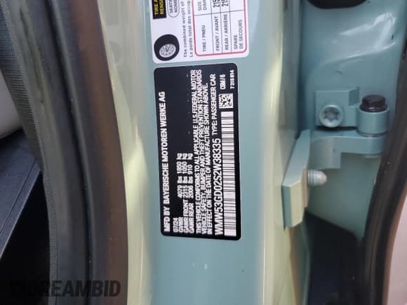 ✅ 2025 MINI Hardtop 4 Door Cooper S • VIN: WMW53GD02S2W38335 • Лот: 73835734. Опубликован ранее на Copart с пробегом Не указан. Бесплатный доступ к архиву аукционных продаж из США и подробный отчёт об истории автомобиля на DreamBid. Изображение 13.