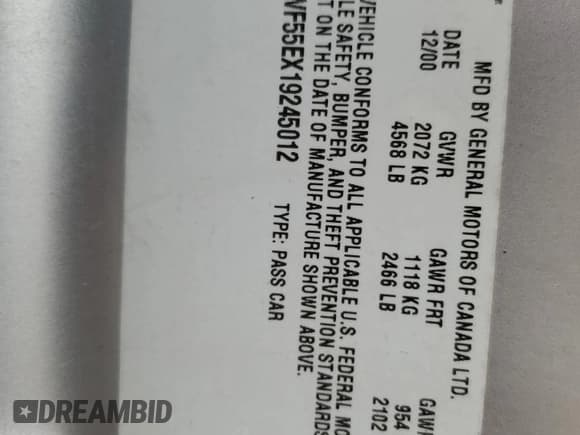 ✅ 2001 Chevrolet Impala • VIN: 2G1WF55EX19245012 • Лот: 71482965. Опубликован ранее на Copart с пробегом 179 156 миль. Бесплатный доступ к архиву аукционных продаж из США и подробный отчёт об истории автомобиля на DreamBid. Изображение 12.