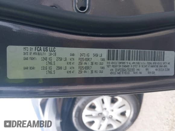 ✅ 2018 Dodge Journey SXT • VIN: 3C4PDCBG0JT522355 • Lot: 43188950. Wystawiony na IAAI z przebiegiem 146 471 mil. Bezpłatny archiwum sprzedaży aukcyjnych z USA i szczegółowy raport historii pojazdu na DreamBid. Zdjęcie 9.