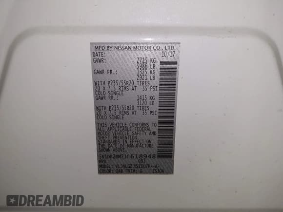 ✅ 2018 Nissan Pathfinder SV • VIN: 5N1DR2MM2JC618948 • Лот: 43403347. Опубликован ранее на IAAI с пробегом 71 698 миль. Бесплатный доступ к архиву аукционных продаж из США и подробный отчёт об истории автомобиля на DreamBid. Изображение 9.