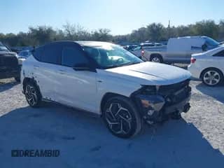 2024 Hyundai Kona N Line with VIN KM8HA3A36RU162744, listed as a IAAI auction lot 41794211 with 3,057 mi miles and . Bid and sale history available at DreamBid. Image 1.