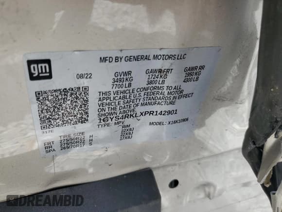 ✅ 2023 Cadillac Escalade ESV 4WD Sport Platinum • VIN: 1GYS4RKLXPR142901 • Лот: 64046195. Опубликован ранее на Copart с пробегом 25 367 миль. Бесплатный доступ к архиву аукционных продаж из США и подробный отчёт об истории автомобиля на DreamBid. Изображение 13.