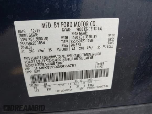 ✅ 2016 Ford Explorer XLT • VIN: 1FM5K8D89GGB68781 • Lot: 43620074. Listed on IAAI with 132,137 mi. Free auction sales archive from the USA and detailed vehicle history report at DreamBid. Image 9.