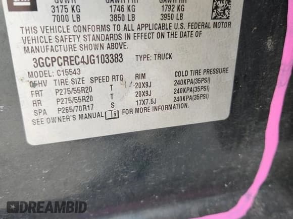 ✅ 2018 Chevrolet Silverado 1500 LT • VIN: 3GCPCREC4JG103383 • Lot: 93259325. Wystawiony na Copart z przebiegiem 182 821 mil. Bezpłatny archiwum sprzedaży aukcyjnych z USA i szczegółowy raport historii pojazdu na DreamBid. Zdjęcie 13.