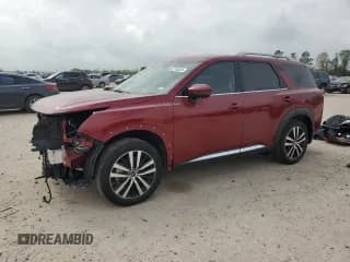 ✅ 2023 Nissan Pathfinder Platinum • VIN: 5N1DR3DH1PC203489 • Lot: 42710023. Listed on Copart with 6,009 mi. Free auction sales archive from the USA and detailed vehicle history report at DreamBid. Image 1.