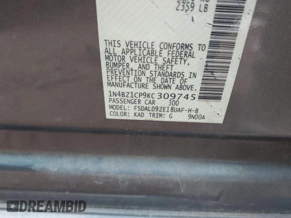 ✅ 2019 Nissan LEAF SL Plus • VIN: 1N4BZ1CP9KC309745 • Лот: 41400363. Опубликован ранее на IAAI с пробегом 92 073 миль. Бесплатный доступ к архиву аукционных продаж из США и подробный отчёт об истории автомобиля на DreamBid. Изображение 9.