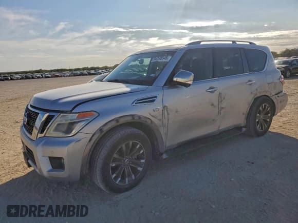 ✅ 2017 Nissan Armada Platinum • VIN: JN8AY2NE5H9701609 • Lot: 94240545. Listed on Copart with 110,247 mi. Free auction sales archive from the USA and detailed vehicle history report at DreamBid. Image 1.