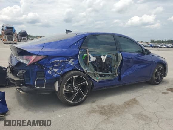 ✅ 2022 Hyundai Elantra N Line • VIN: KMHLR4AF8NU356186 • Lot: 64324275. Listed on Copart with 53,111 mi. Free auction sales archive from the USA and detailed vehicle history report at DreamBid. Image 3.