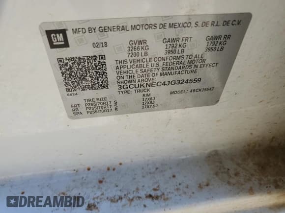 ✅ 2018 Chevrolet Silverado 1500 LS • VIN: 3GCUKNEC4JG324559 • Лот: 89095205. Опубликован ранее на Copart с пробегом 148 265 миль. Бесплатный доступ к архиву аукционных продаж из США и подробный отчёт об истории автомобиля на DreamBid. Изображение 13.