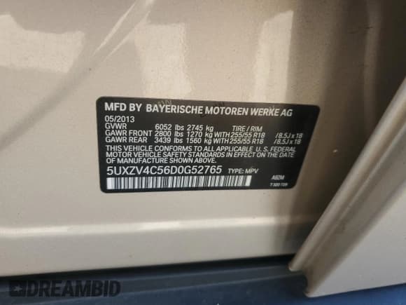✅ 2013 BMW X5 xDrive35i • VIN: 5UXZV4C56D0G52765 • Lot: 85372275. Wystawiony na Copart z przebiegiem 225 216 mil. Bezpłatny archiwum sprzedaży aukcyjnych z USA i szczegółowy raport historii pojazdu na DreamBid. Zdjęcie 13.