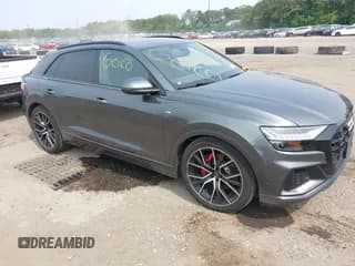 ✅ 2019 Audi Q8 Prestige • VIN: WA1FVAF18KD027759 • Lot: 42512278. Listed on IAAI with 55,424 mi. Free auction sales archive from the USA and detailed vehicle history report at DreamBid. Image 1.