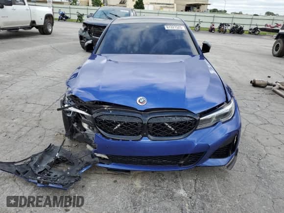 2021 BMW 3 Series M340i with VIN 3MW5U7J02M8B53862, listed as a Copart auction lot 61327525 with 99,392 mi miles and Salvage title. Bid and sale history available at DreamBid. Image 5.