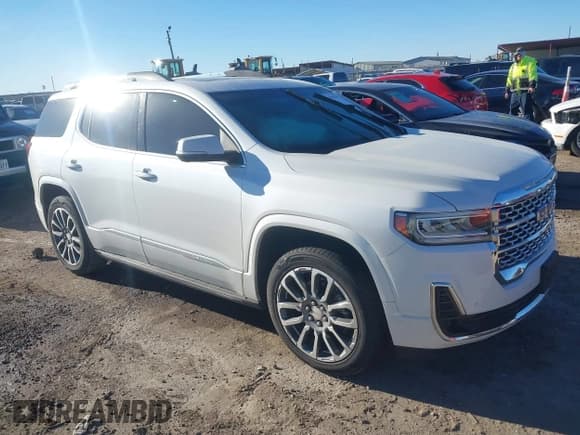 ✅ 2021 GMC Acadia Denali • VIN: 1GKKNXLS0MZ152043 • Lot: 41069403. Listed on IAAI with 50,984 mi. Free auction sales archive from the USA and detailed vehicle history report at DreamBid. Image 1.