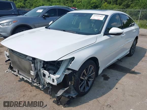 2022 Honda Accord EX-L z VIN 1HGCV1F50NA003314, wystawiony jako IAAI lot #42919362 z przebiegiem 93 323 mil mil oraz . Historia ofert i sprzedaży dostępna na DreamBid. Obrazek 2.