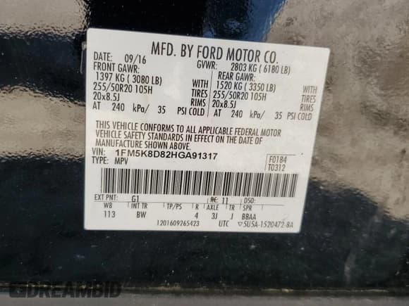 ✅ 2017 Ford Explorer XLT • VIN: 1FM5K8D82HGA91317 • Lot: 56111155. Wystawiony na Copart z przebiegiem 113 231 mil. Bezpłatny archiwum sprzedaży aukcyjnych z USA i szczegółowy raport historii pojazdu na DreamBid. Zdjęcie 13.